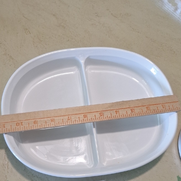 Corning Ware French White divided casserole dish, specifically the F-6-B model, - Picture 7 of 8